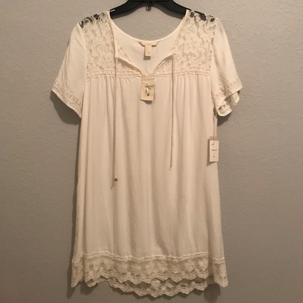 Forever 21 Cream Lace Dress